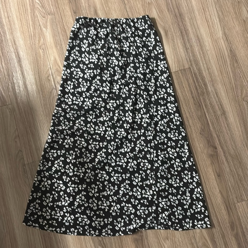 Papaya floral maxi skirt